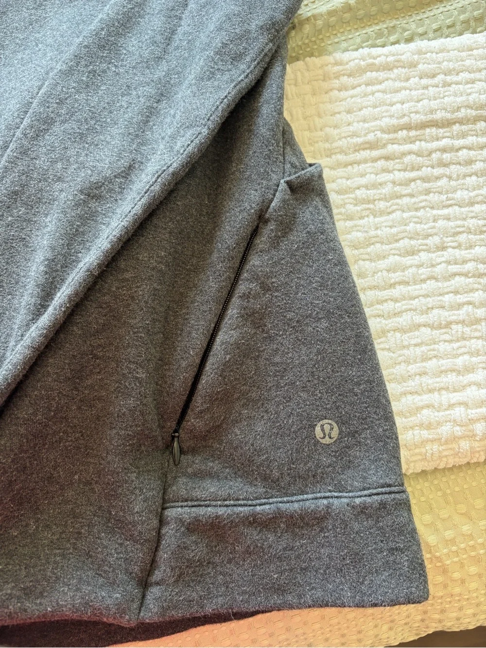 Women’s Lululemon Dark Gray Pullover Sweatshirt with Side Pockets and Cut-outs